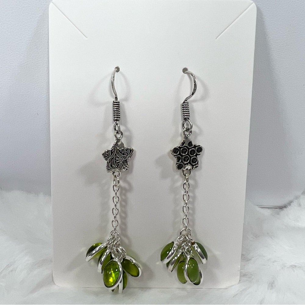 Peridot 925 Earrings (synthetic stones)